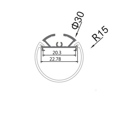 丸型は天井30mm Diaの吊り下げ式の照明のための導かれたアルミニウム プロフィールを中断した