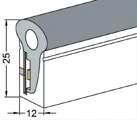 家庭用照明用に壁に取り付けられたLEDストリップ用の柔軟なゴムシリコンチューブ