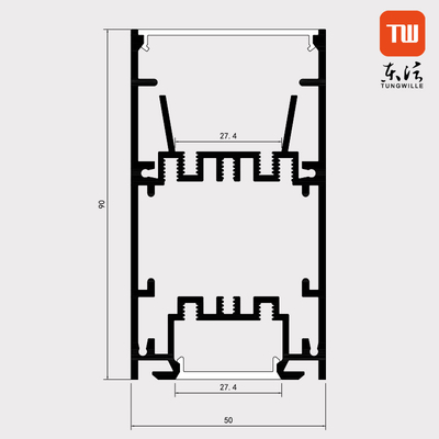 表面は中断されたLEDのプロフィール、LEDのストリップのための突き出されたアルミニウムUチャンネルを取付けた
