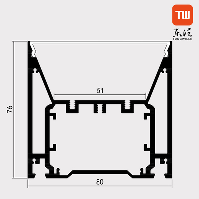 ワードローブのための銀製の白いLEDの滑走路端燈のアルミニウム プロフィール80mm x 76mm