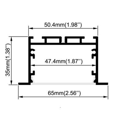 50x35mm LEDの乾式壁チャネル、ストリップをつけるLEDのための銀製アルミニウム プロフィール