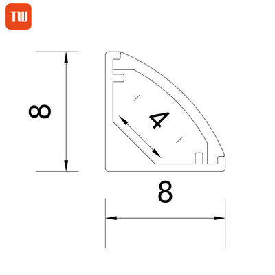 細い注文の長さのキャビネット ライトのための乳白色の拡散器の装飾のコーナーLEDチャネル