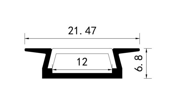 PC カバー ストリップはアルミニウムによって導かれるプロフィール 6063 合金材料を引込めました