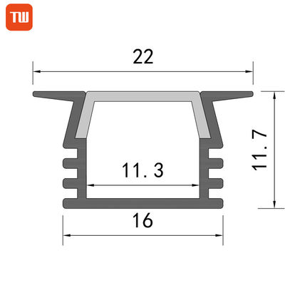 装飾的な導かれたアルミニウム プロフィールの壁の台所軽いプラスターで引込められて