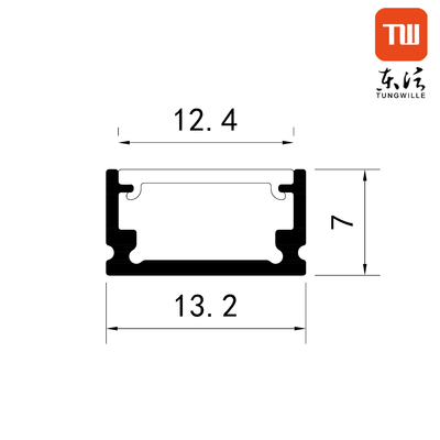 13x7mmの軽い表面の取付けられた導かれたストリップのプロフィール ハウジングの装飾