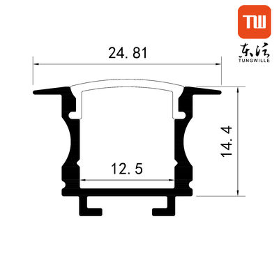 装飾的なキャビネットは線形軽いアルミニウム導かれたプロフィールを引込んだ導いた