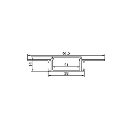 Tw6214より深くより広い設計LEDアルミニウム プロフィールの建築ギプス プラスター