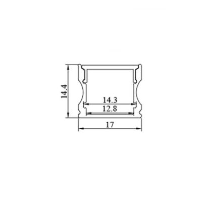 17x15mmの住宅の導かれた線形軽いプロフィール表面の取付けられた導かれたチャネル