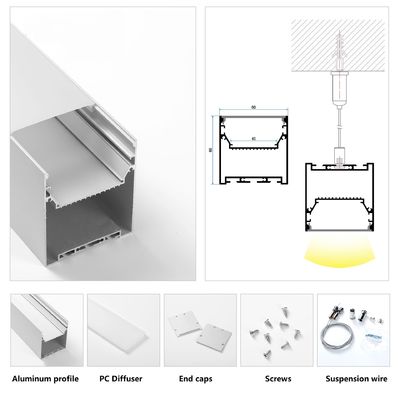 装飾的な懸濁液によって導かれるストリップのプロフィールの壁の設置照明設備