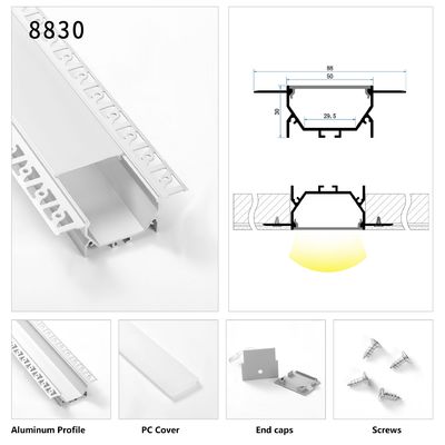 ギプスTrimlessはアルミニウム導かれたチャネルの天井の台紙線形ライトを引込めた