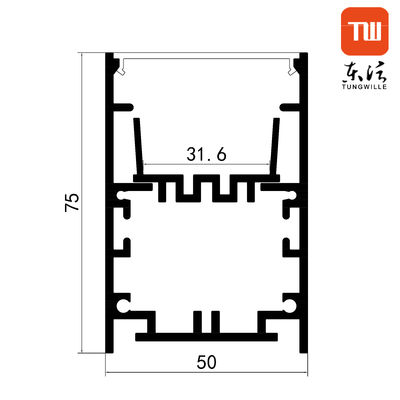 50x75mmのオフィスは線形吊り下げ式ライトのためのライトによって中断された導かれたプロフィールを導いた