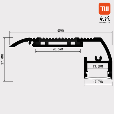 1m 2mの石膏ボード LEDのプロフィールの黒色のアルミ合金6063 T5材料