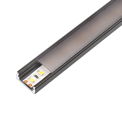 LEDストリップ用のU字型黒色表面実装LEDプロファイルアルミニウム合金材料