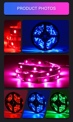 適用範囲が広くスマートなLEDの滑走路端燈、防水5m 5050 RGB LEDのストリップIP65