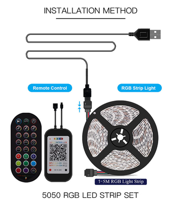 USB 5V TVの背景のセリウムの証明書のためのスマートなLEDの滑走路端燈5050 RGB色