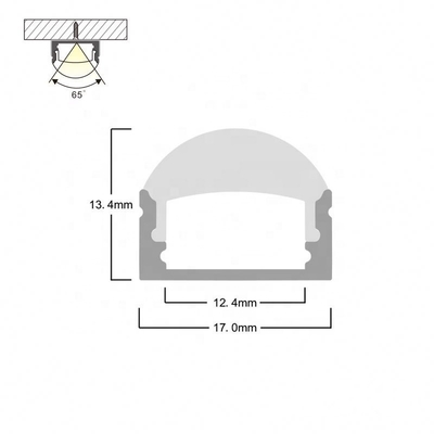 押し出しマウントされたLEDアルミニウムプロファイル、LEDOEMを備えた柔軟な階段プロファイル
